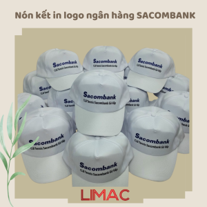Nón kết in logo ngân hàng SACOMBANK