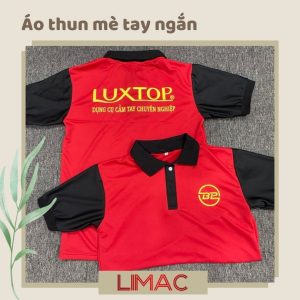 ÁO THUN ĐỒNG PHỤC CỬA HÀNG ĐỎ PHỐI ĐEN