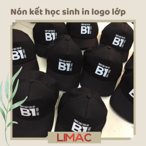 nón kết học sinh in logo LỚP cấp 2