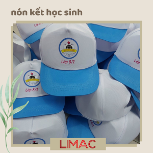 nón kết học sinh in logo trường THCS NGUYEEXNN BÌNH KHIÊM