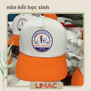 nón kết học sinh in logo trường TRUNG HỌC CƠ SỞ ĐÔNG TRẠCH