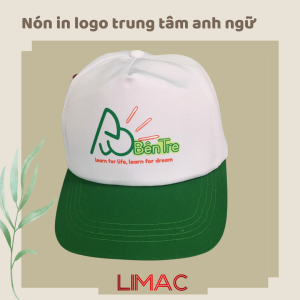 nón kết in logo trung tâm anh ngữ BẾN TRE