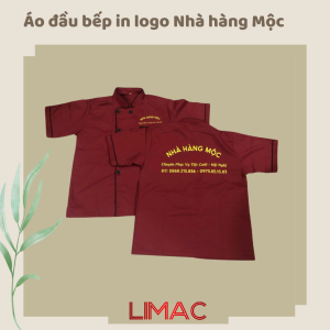 Áo đầu bếp in logo Nhà HÀNG Mộc