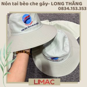 Nón tai bèo che gáy in logo Long Thăng