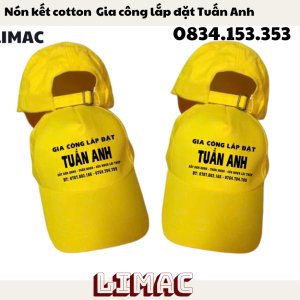 Nón kết cotton Gia công lắp đặt Tuấn Anh