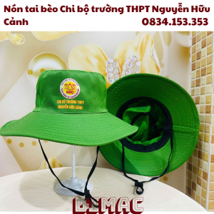 Nón tai bèo xanh lá Chi bộ trường THPT Nguyễn Hữu Cảnh