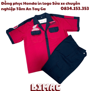 Đồng phục Honda in logo Sửa xe chuyên nghiệp Tâm An Tay Ga