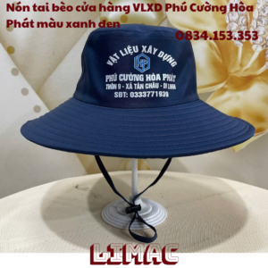 Nón tai bèo màu xanh đen VLXD Phú Cường Hòa Phát