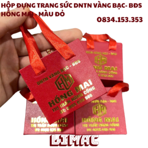 HỘP ĐỰNG TRANG SỨC DNTN VÀNG BẠC- BĐS HỒNG MAI- MÀU ĐỎ