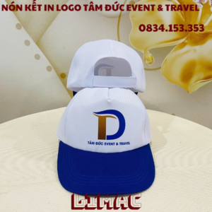 NÓN KẾT IN LOGO TÂM ĐỨC ENVENT & TRAVEL