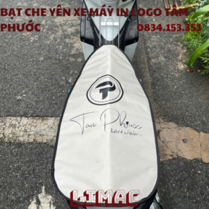 BẠT CHE YÊN XE MÁY IN LOGO TÂM PHƯỚC