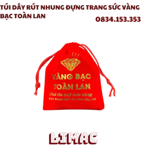 TÚI DÂY RÚT NHUNG ĐỰNG TRANG SỨC VÀNG BẠC TOÀN LAN