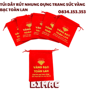 TÚI DÂY RÚT NHUNG ĐỰNG TRANG SỨC VÀNG BẠC TOÀN LAN