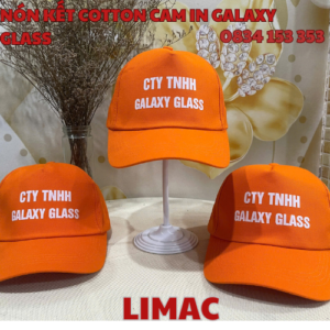 NÓN KẾT COTTON CAM IN GALAXY GLASS