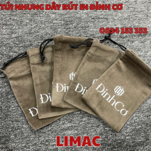 TÚI NHUNG DÂY RÚT IN ĐỈNH CƠ