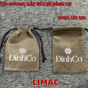TÚI NHUNG DÂY RÚT IN ĐỈNH CƠ