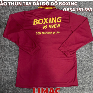 ÁO THUN TAY DÀI ĐỎ ĐÔ BOXING