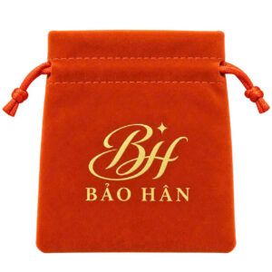 TÚI NHUNG DÂY RÚT MÀU CAM