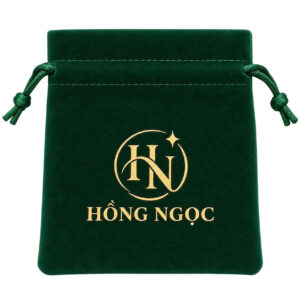 TÚI NHUNG DÂY RÚT MÀU XANH RÊU
