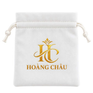 TÚI NHUNG DÂY RÚT MÀU TRẮNG