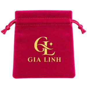 TÚI NHUNG DÂY RÚT MÀU HỒNG