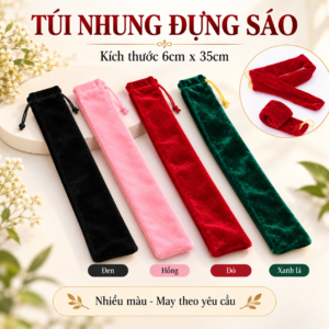 túi nhung đựng sáotúi nhung sáo 6x35cm
bao đựng sáo nhung
túi đựng sáo rút dây
túi sáo trúc bằng nhung
xưởng may túi nhung đựng sáo
túi nhung sáo nhiều màu